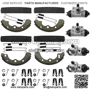 Wheel Cylinder Brake Shoe Front Rear All for Kawasaki Mule 3000 3010 3020 4000 4010 KAF620 KAF950 Diesel 2001-2021 43092-1053 43092-1054 41048-1132 41048-1133