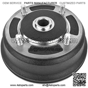 Bicos 41038-1345 41038-0034 Front Brake Drum with Bolts Fits for Kawasaki Mule 3000 3010 4000 4010 2001-2008 Replaces 41038-7501