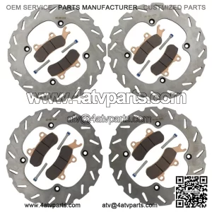 Brake Rotors and Brake Pads fit Can-Am Maverick X3 2017 - 2023 Front and Rear