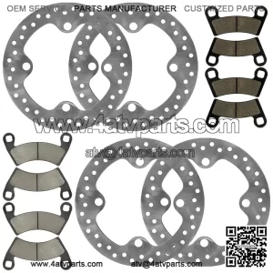 Front And Rear Brake Discs and Pads For Polaris General 1000 XP 1000 2020-2024