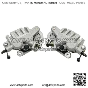 Front Left Right Brake Calipers & Pads for Honda TRX450R Sportrax 450 2004-2009