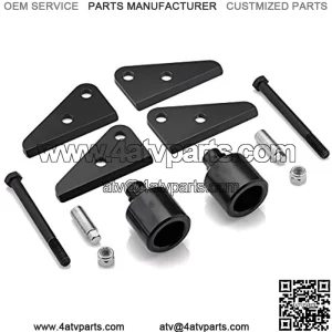 BlackPath - Fits Polaris 2" Front + Rear Lift Kit For 2005-2008 Ranger 500 + 700 ATV Suspension Lift (Black) T6 Billet
