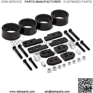 Black Path - Fits Yamaha 4" Front + Rear Lift Kit Rhino 450 + 660 + 700 ATV Full Suspension Lift kit (Black) T6 Billet