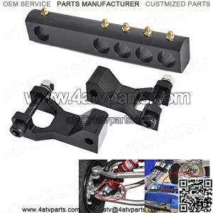 Black ATV Front & Rear Lowering Kit Lower Link Compatible with Yamaha Banshee 350 YFZ350 1987-2008 Warrior 350 YFM350X 1987-2004