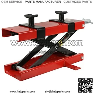 1100 LB Motorcycle Center Scissor Lift Jack Hoist Stand Bikes ATVs Scooter Crank Stand