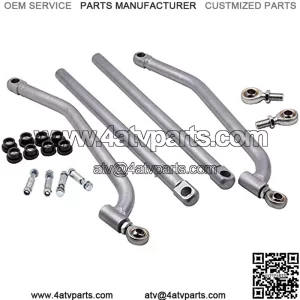 Rear Radius Bars for Polaris RZR XP 4 1000 EPS TURBO 2014-2017, Carbon Steel High Clearance Rear Upper & Lower ATV Rods Set