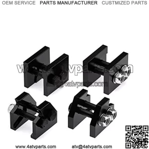 BlackPath - Fits Yamaha 2" Front Rear Lift Kit 2009-2014 Grizzly 550 + 2007-2013 Grizzly 700 IRS ATV Full Leveling Lift Kit (Black) T6 Billet