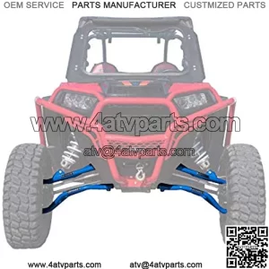 SuperATV High Clearance Upper & Lower A Arms for Polaris RZR XP Turbo/XP 4 Turbo (2016+) - Voodoo/Velocity Blue