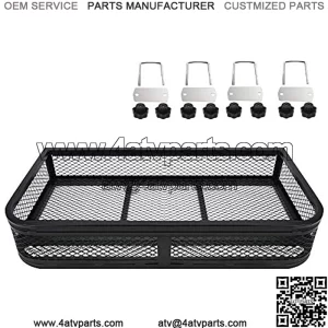 Universal Front Cargo Carrier for ATV/UTV Steel Rack Luggage Basket Mesh Surface