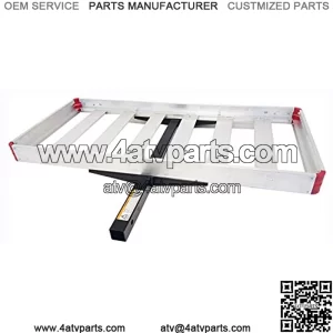 70422 48" x 21" Hitch Mount Compact Aluminum Cargo Carrier - 500-lb Load Capacity