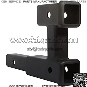 Dual Receiver Extender 2 inch Trailer Hitch Extension, Towing Hitch Receiver Extender - GTW 5,000 lbs