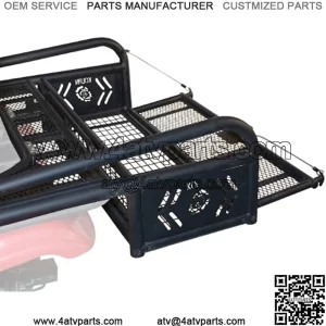 Kolpin ATV Rear Drop Basket Rack Collapsible Tailgate Universal - 53300, Black