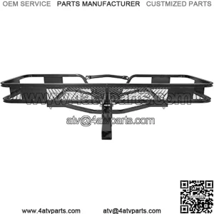 Hitch Mounted Steel Cargo Carrier Basket 500 lb Capacity 2" Receiver Basket Luggage