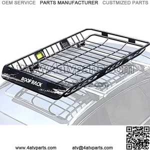 Upgraded Roof Rack with 150 LB Capacity Extension 64"x 39"x 5'' Car Top Luggage Holder Carrier Basket Fit for SUV Truck Cars