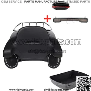 King Trunk Rack Backrest W/Tail Light Speakers Fit For Harley Tour Pack Touring 14-Up