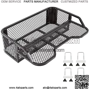 Black Rear Mesh Drop-Down ATV Rack Basket