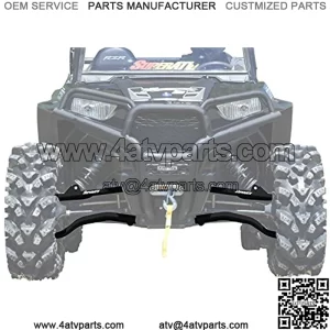 SuperATV Heavy Duty High Clearance A-Arms for Polaris RZR S 900 / RZR 4 900 (2015-2016) - 1.5" Offset - Black