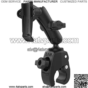 Tough-Claw Small Clamp Mount with Garmin Spine Clip Holder RAM-B-400-GA76U with Medium Arm for Motorcycle, ATV/UTV, Bike