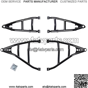 SuperATV 64" Wide Black Front A-Arms for 2017+ Maverick X3 (see fitment)