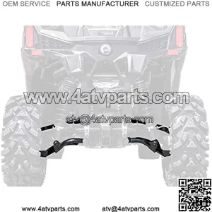SuperATV Heavy Duty High Clearance 1.5" Rear Offset A Arms for Maverick Trail (2018+) - Black - Fits Up To A 30" Tire!