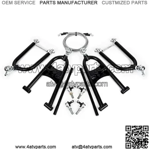 4130 Chromoly +2 UP 1 PRO X A-Arms with Lines & Ends (Black Powder Coating) for All Years Yamaha Banshee YFZ 350