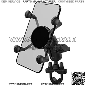 Phone Mount with Handlebar U-Bolt Base RAM-B-149Z-A-UN7U with Short Arm for Motorcycle, ATV/UTV, Bike