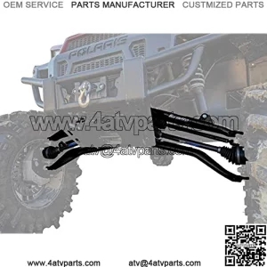 SuperATV High Clearance 2" Forward Offset A-Arms/Control Arm for Polaris Ranger XP 900 (2013+) - Stronger Than OEM! - Black