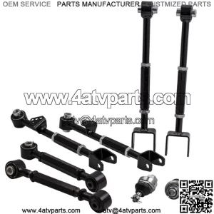 Ball Joints + 6 Pieces Of Rear Adjustable Control Camber Arm Kit for Acura TL