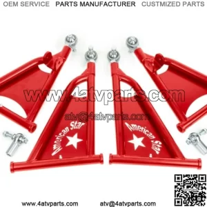 4130 Chromoly RZR 570-RZR 800 Plus 1 1/2 Inch Forward A-Arms RED!