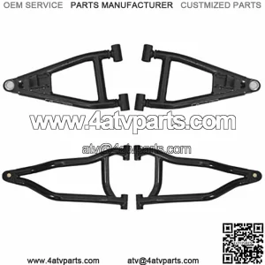Super ATV High Clearance Front Forward Upper and Lower A-Arms - 2009-14 Full Size Polaris Ranger XP 700 | XP 800