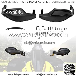 A & UTV PRO ATV Handguard Wind Deflectors With Mount Bracket Kit for Can Am Outlander 450 500 570 850 1000 MAX Renegade XMR 2013-2022, Hand Guard Accessories, Replace OEM #715001706+715001378