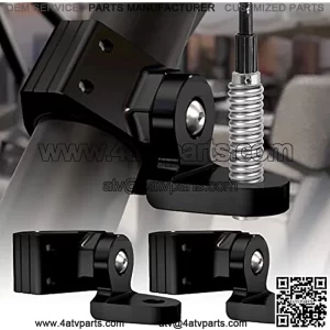 2Pcs Can Am Maverick X3 Accessories, CNC Heavy Duty Roating UTV Flag Mount, 360?? Adjustable Light Bar Mounts UTV Whip Mount for 1.75"-2" Roll Bar Compatible with All UTV Accessories Polaris RZR