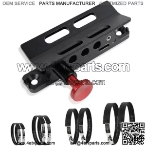 BOVIROOS Aluminum Roll Bar Fire Extinguisher Mount Bracket Kit Compatible with for Jeep Wrangler Gladiator Truck Ford Bronco UTV Polaris RZR Ranger Can-Am with 8 Scratch Proof Clamps