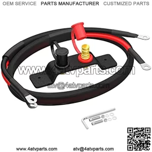 Remote Battery Terminals Heavy Duty Battery Relocation Kit with Bracket Cable Battery Remote Terminal Jumper Post for Car Can-Am X3 UTV ATV