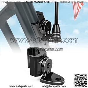 UTV Flag Whip Light Mount Adjustable Whip Mounting Bracket Compatible with Polaris Ranger General Can am Defender Commander 2021+ Maverick Trail/ Sport Work for Pro fit Cage Only