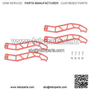 4PCS Red Door Latches Handles For 17-23 Can-Am Maverick X3/X DS RS Turbo R Max
