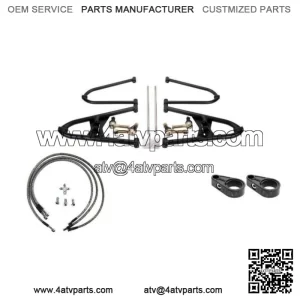 TRX 450R A Arms +2.5 +1 Chromoly Adjustable Brake lines Clamps