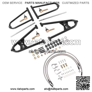 Front A Arms +2 +1 For Raptor 700 700R 2006-2017 W/Adjustable Brake Lines Clamps