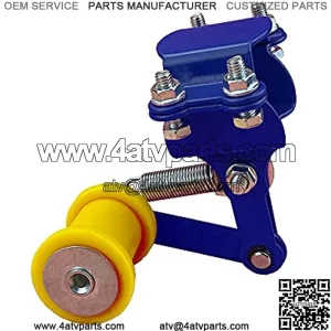 Universal Motorcycle Modified Accessories Regulator New Adjuster Wheel Chain Tensioner Roller Tools For Motorbike Motocross ATV Dirt Pit Bike Chopper with Backup Long Bolts blue