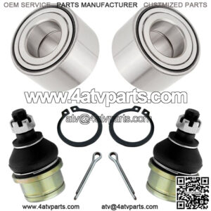 2 Front Wheel Knuckle Ball Bearing And Ball Joint For Honda 91051-Hr3-A21