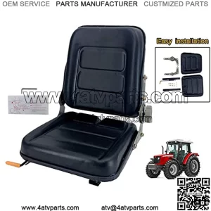 Lawn Mower, Garden Tractor UTV/ATV Seat Universal Tractor Seat Replacement Forklift Seat thickly-Padded Suspension Seat Fits Excavator Forklift, Tractor/Skid Loader 15.4"x 15"x 18.9"