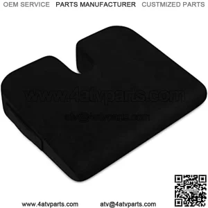 Everlasting Comfort Car and Truck Seat Cushion - Memory Foam Wedge Chair Driving Pillow (Black)