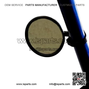 Black 2-Inch Clamp-On 5-Inch Round Convex Side Mirror Compatible with Honda Talon