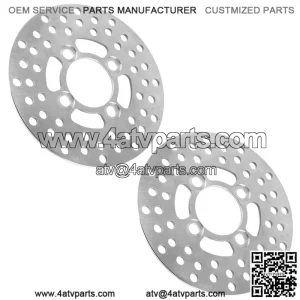 For Yamaha Raptor 700 YFM700R YFM700 R 2006-2012 2 Front Brake Disc Rotor Pad