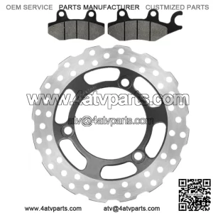 For Yamaha Kodiak 450 YFM450F 4x4 2003 2004 Front Rear Brake Caliper With Disc Pad
