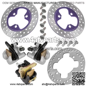 For Yamaha Viking 700 YXM700 2014-26 Front Rh Lh Brake Disc Rotor With Bolt and Pads
