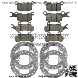 For Yamaha Rhino 660 YXR660 4X4 2004-07 Front Left Brake Caliper Disc Rotor Pads