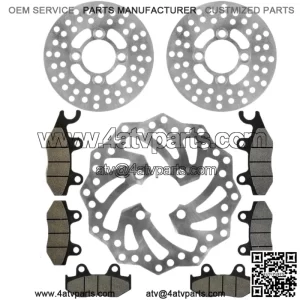 For Polaris RZR XP Turbo 2017-2021 5267607 2206231 Front Brake Disc Rotor With Pad