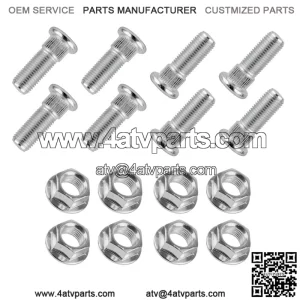 Polaris Magnum 325 2x4 4x4 2000-2001 3/8" 8x Front Rear Studs & Flange Nuts