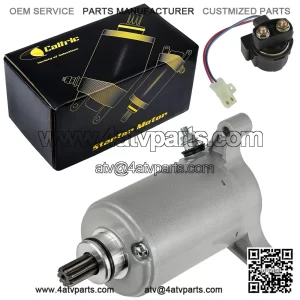 Starter Motor and Relay Solenoid for Yamaha Warrior 350 YFM350 (1987-2004)